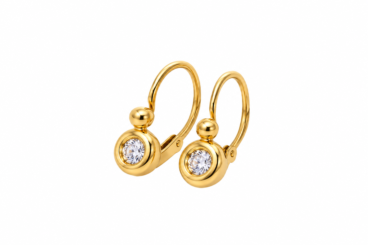 Örhänge 18k guld med cz