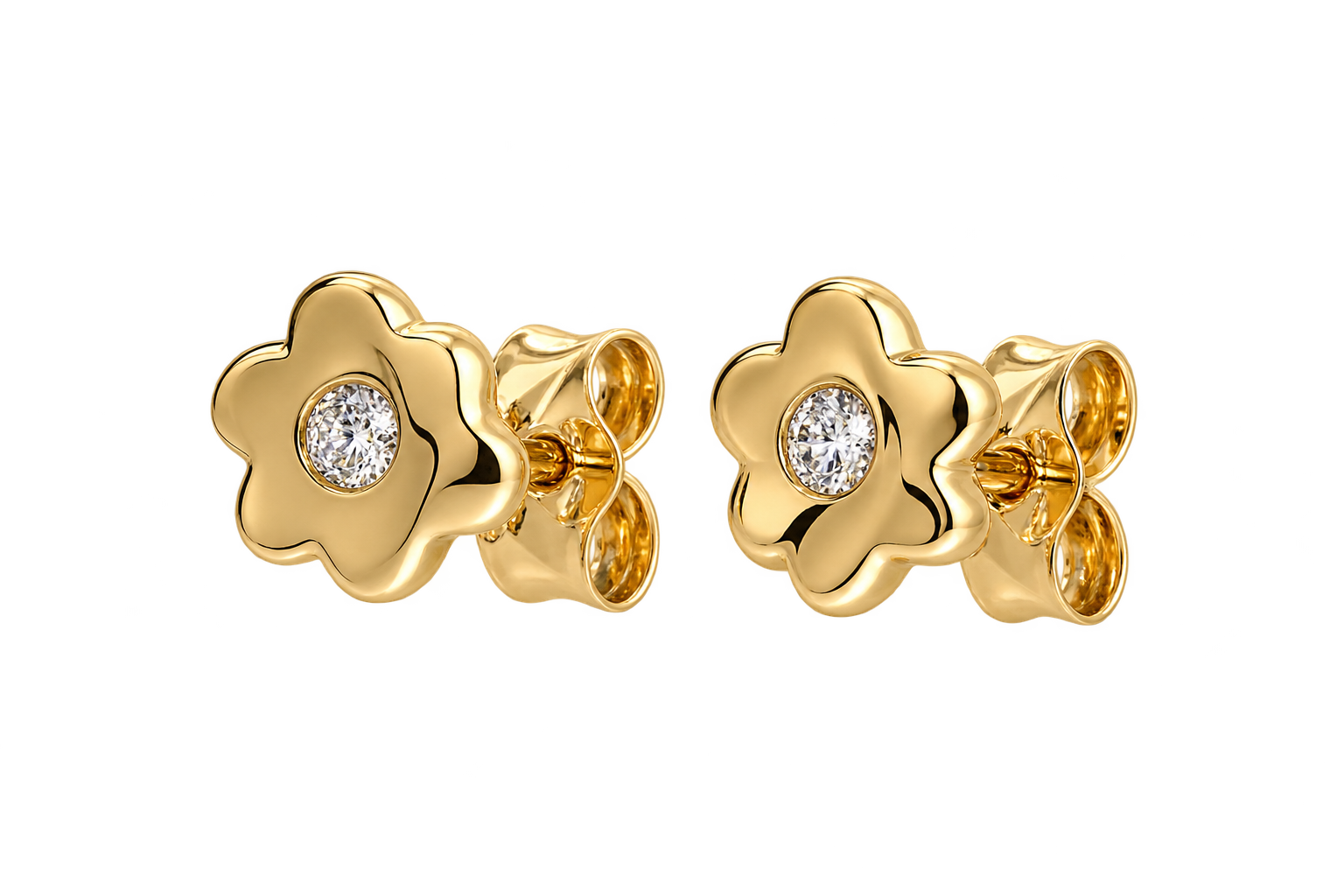 Örhänge 18k med 0,06ct Briljanter