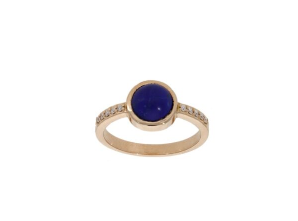 Ring 18k med Lapis och 0