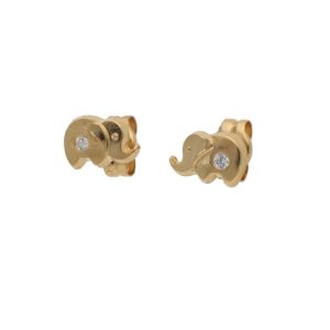Örhänge elefant 18k med cz