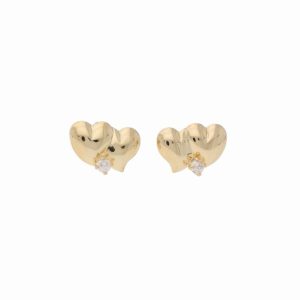 Örhänge i 18k guld med cubic zirconia